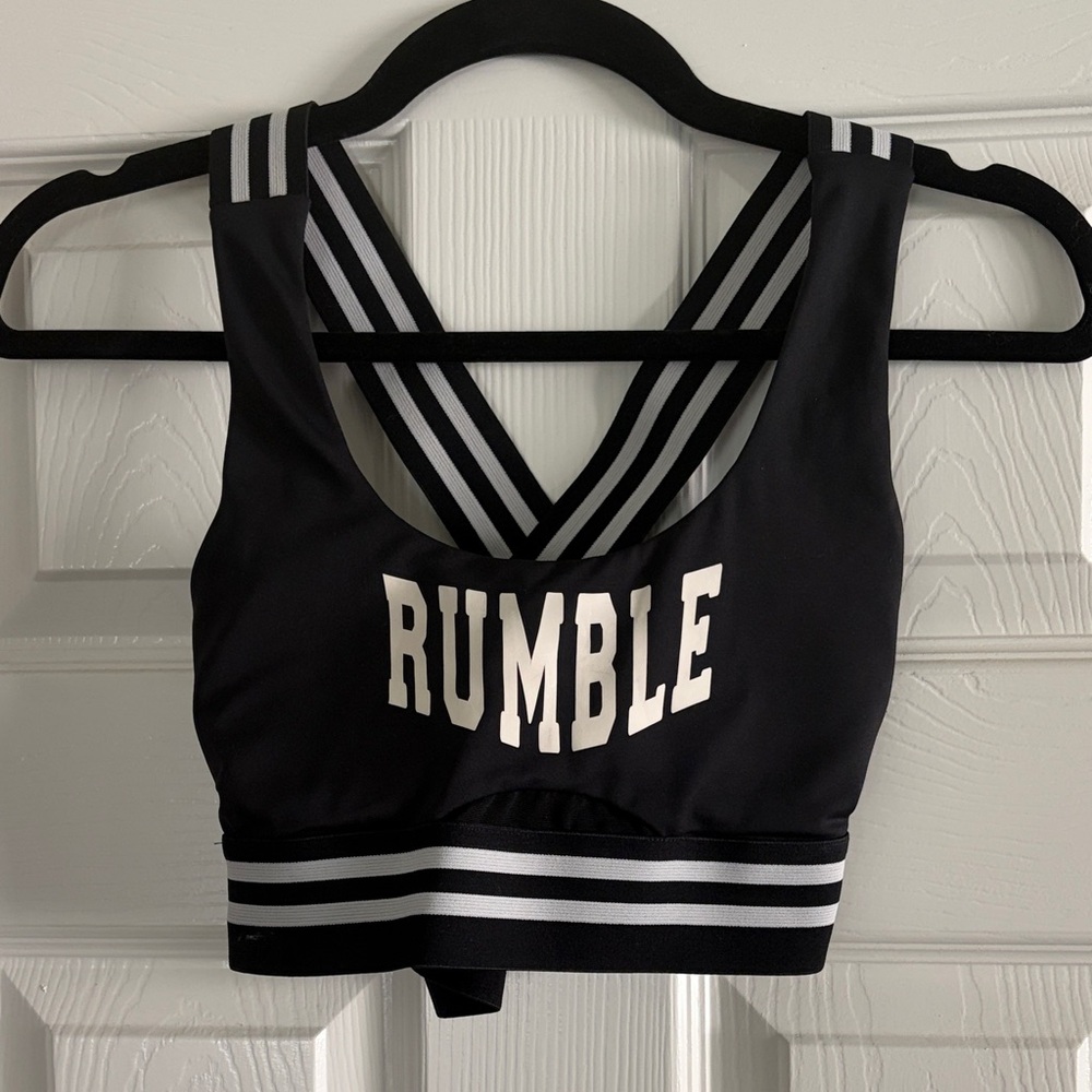 RUMBLE BOXING Black Sports Bra